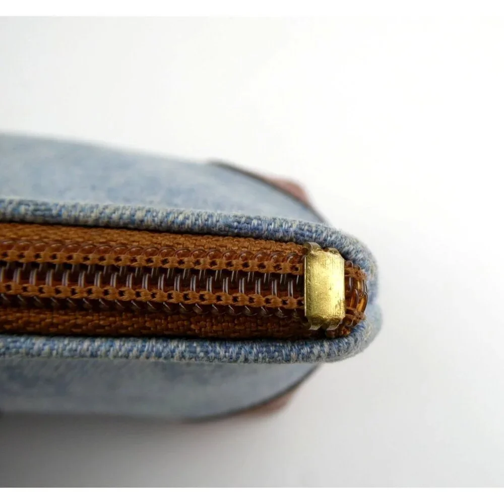 Dooney & Bourke Denim &‎ Leather Coin Purse Pouch